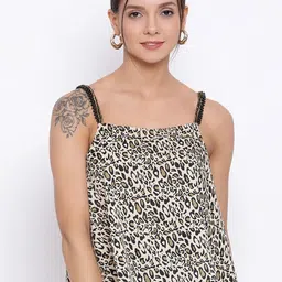DRAAX Fashions Animal Printed Shoulder Strap A-Line Top-image-96