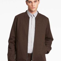 LINDBERGH Men Brown Solid Longline Tailored Slim Fit Jacket-image-67