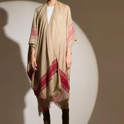 KHALEEJ Woollen Longline Poncho-image-32