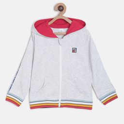 MINI KLUB Boys Grey Red Geometric Lightweight Open Front Jacket-image-73