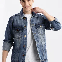 SHOWOFF Washed Windcheater Crop Denim Jacket-picture-25