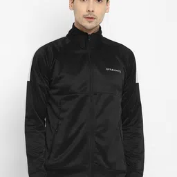 OFF LIMITS Men Black Training or Gym Sporty Jacket with Embroidered-image-41