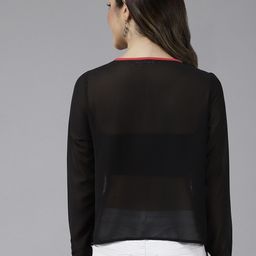 BAESD Geometric Crop Tailored Jacket with Embroidered image 2