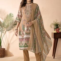 Anouk Women Floral Printed Regular Mirror Work Kurta with Trousers & With Dupatta-5