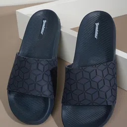 The Roadster Lifestyle Co. Men Navy Blue Printed Sliders-picture-24