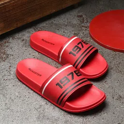 Roadster The Lifestyle Co. Men Typography Printed Sliders-image-58