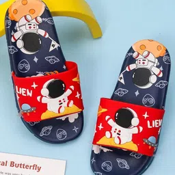 Yellow Bee Boys Printed Rubber Sliders-picture-41
