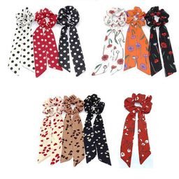DIAN Women Set of 10 Printed Ribbon Scrunchies-5