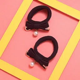 VOGUE PANASH Women Set of 2 Beaded Ponytail Holders-36