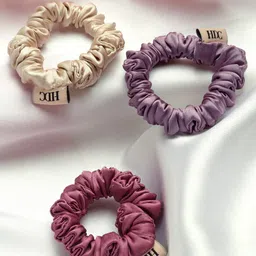 HAIR DRAMA COMPANY Women Set of 3 Lavender & Mauve Ponytail Holders-image-95