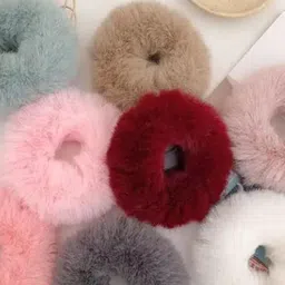 DN Creation Set of 6 Fur Ponytail Holders-12