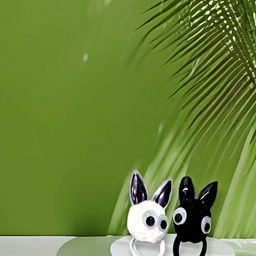 Proplady Girls White & Black Set of 2 Embellished Ponytail Holders-99
