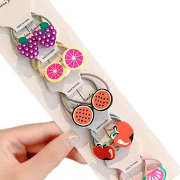 LYTIX Girls Set of 10 Assorted Embellished Ponytail Holders-25