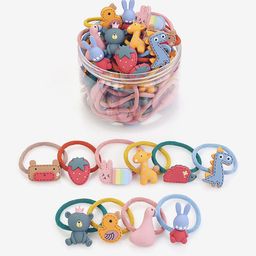 Shining Diva Fashion Girls Set Of 20 Ponytail Holders-46