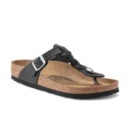 Birkenstock Women Black Gizeh Regular Width T-Strap Flats-picture-13