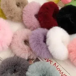 DN Creation Set of 6 Fur Ponytail Holders image 5