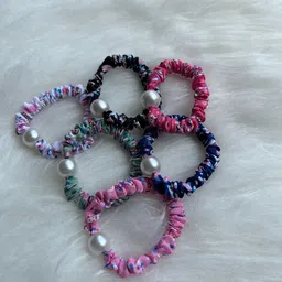 CHANDERKASH Set of 6 Assorted Embellished Ponytail Holders image 2