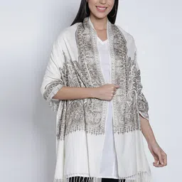 Moda Chales Women Embroidered Woolen Shawl-image-29