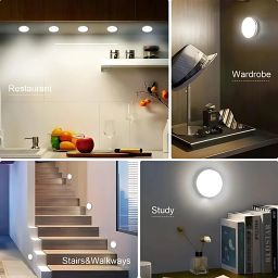 crexan Rechargeable Motion Sensor LED Light - 3 Modes, 600mAh Battery, PIR Sensor Motion Sensor Light image 4