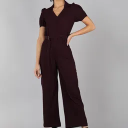 Golden Kite V Neck Basic Jumpsuit-42
