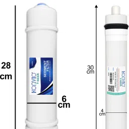 konvio neer Carbon Sediment Filter and 80 GPD RO Membrane, Inline Filter Media Filter Cartridge image 4