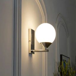 kapoor lampshades Orbit Single Light Opal Glass Wall Lamp-picture-26