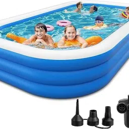 Inflatable Swimming Pool for Kids Adults, Summer Pool Bath Tub (10 Feet) Inflatable Swimming Pool-image-5