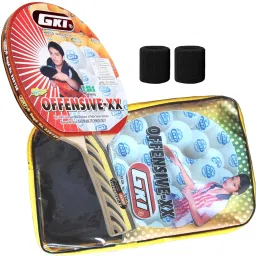 Offensive XX TT Bat (Pack of 1), Cover, Wrist Band, Wooden Table Tennis Racquet Table Tennis Kit-picture-15