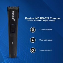 Basics IND BS-522 Trimmer 45 min Runtime 1 Length Settings image 4