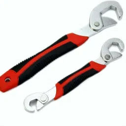 Wrench _002 All in One Multipurpose Auto Adjustable Universal Quick Snap n Grip Wrench Spanner Set Tools (9-32mm) Double Sided Pipe Wrench-image-56