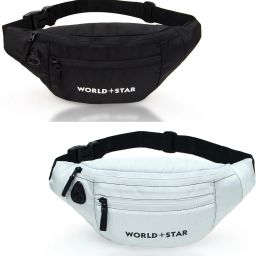 Worldstar Small Hiking Trekking Travelling Sports Waist Pouch Cycling Walking Running Bags combo waist bag Pack for Waist Bags for Men Women Chest Crossbody (white&black)-28