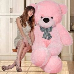 Stuffed Bear 4 Feet Pink Teddy Bear 120 cm - 120 cm-image-96