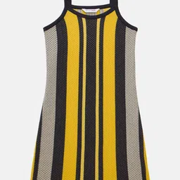 ELLE Striped A-Line Midi Dress-image-5