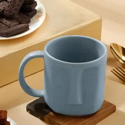 Arrabi Blue Textured Stoneware Matte Mugs Set of Cups and Mugs-45
