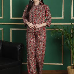 Valles365 by S.C. Printed Shirt & Trousers Co-ords set-image-20