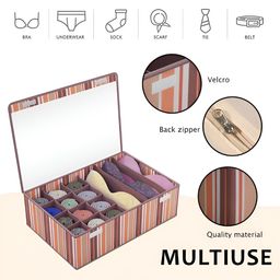 Aura Brown Set of 6 Reusable Drawer Organiser Organisers image 3