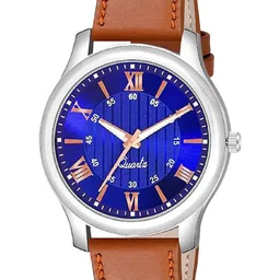 CSAMON Men Textured Dial & Leather Strap Analogue Watch - 1017 BLU1016 Beige Chikani L_SH-image-50