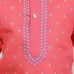 NFC CREATION Boys Floral Printed Regular Thread Work Kurta with Patiala image 2