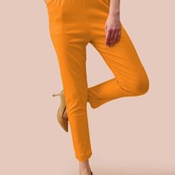 LYRA Women Comfort High-Rise Slip-On Trousers-image-49