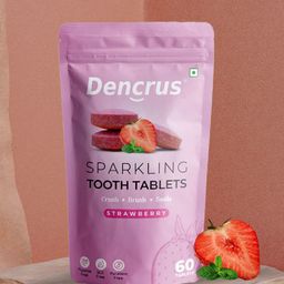 Dencrus Sparkling Strawberry Flavor Tooth Tablets - 60 Tablets-25