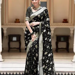 AMRUTKALA SAREES Woven Design Zari Banarasi Saree-image-66