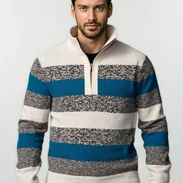 StyleCast x Revolte Men Colourblocked Pullover Sweaters-picture-16