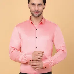 KLOTTHE Spread Collar Satin Formal Shirt-picture-2