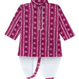 mustmom Boys Floral Printed Kurta with Dhoti Pant-24