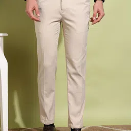 Metronaut Men Regular Fit Mid-Rise Cotton Trousers-image-69