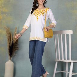 Clora Creation Viscose Rayon Embroidered Tunic image 5