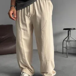 EVERDION Men Original Relaxed Fit Mid-Rise Cotton Regular Trousers-picture-37