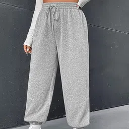 Imsa Moda Women Loose Fit High-Rise Joggers Trousers-image-52
