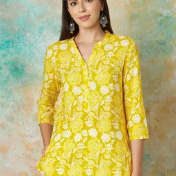 Melange by Lifestyle Floral Printed Kurti-image-64