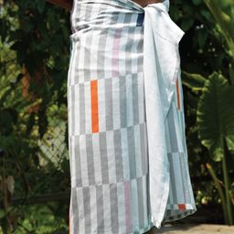 Thirsty Towel White & Grey 1 Printed Bamboo 210 GSM Bath Towel-17